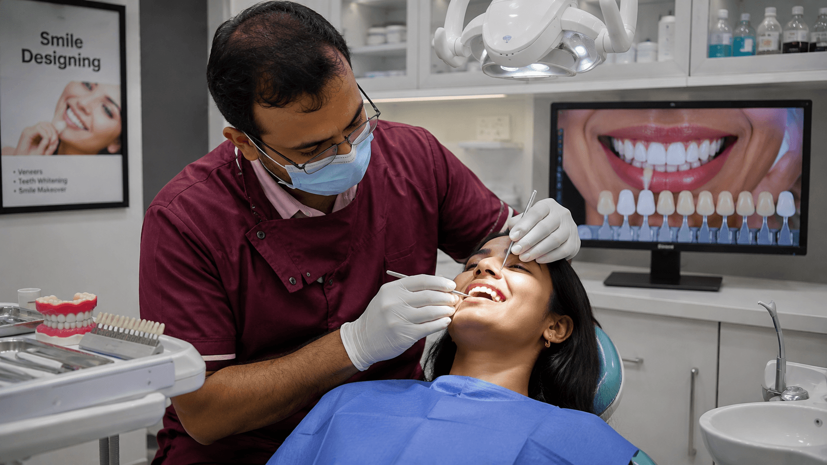 Cosmetic Dentistry & Smile Designing procedure at Chauhan's Dental Studio Indore