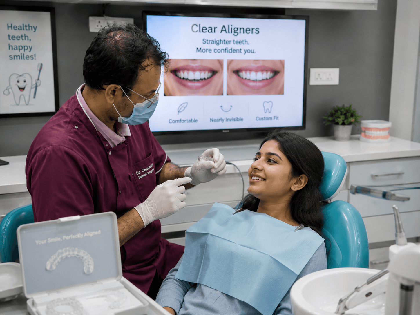Clear Aligners (Invisible Braces) at Chauhan's Dental Studio Indore